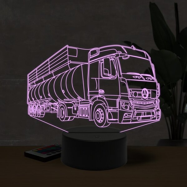 Beling 3D lampa, Mercedes Actros fuel truck, 16 farebná O13