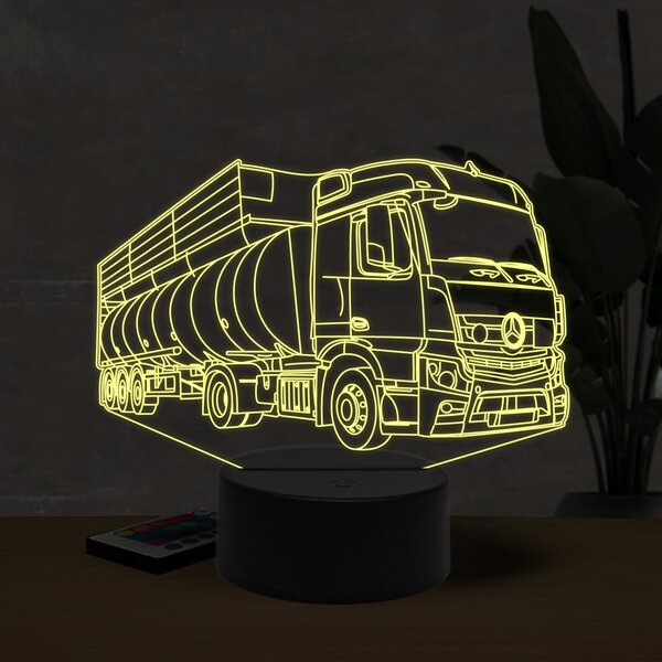 Beling 3D lampa, Mercedes Actros fuel truck, 16 farebná O13