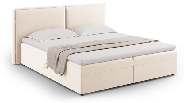 Krémová boxspring posteľ s úložným priestorom 160x200 cm Arendal – Cosmopolitan Design