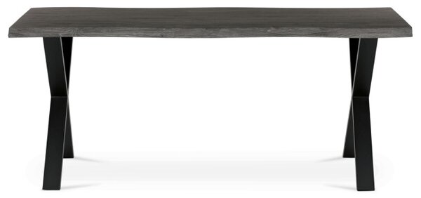 Jedálenský stôl 180x90 cm HT-F4318 GREY sivý dub / čierne nohy