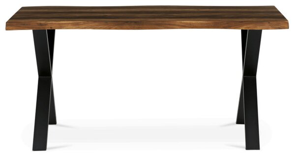 Jedálenský stôl 160x90 cm HT-F4316 OLW staré drevo / čierne nohy