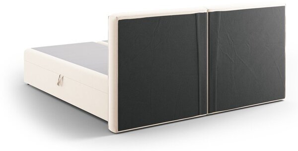Krémová boxspring posteľ s úložným priestorom 160x200 cm Arendal – Cosmopolitan Design