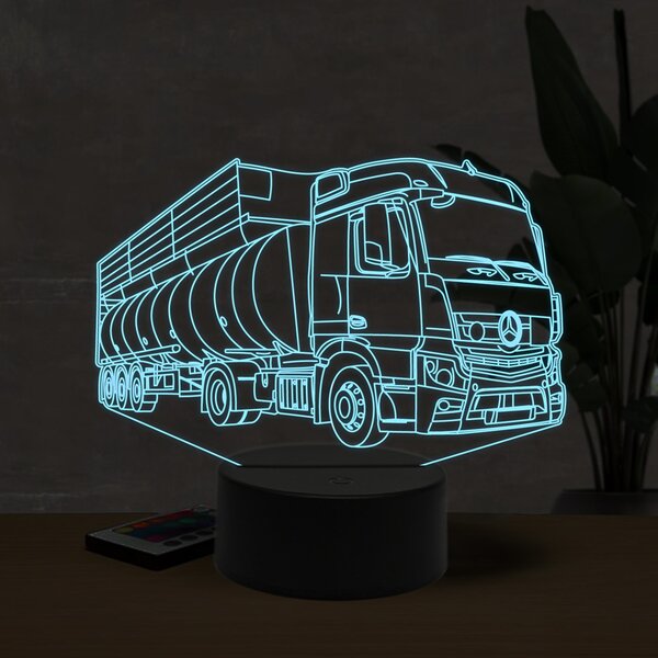 Beling 3D lampa, Mercedes Actros fuel truck, 16 farebná O13