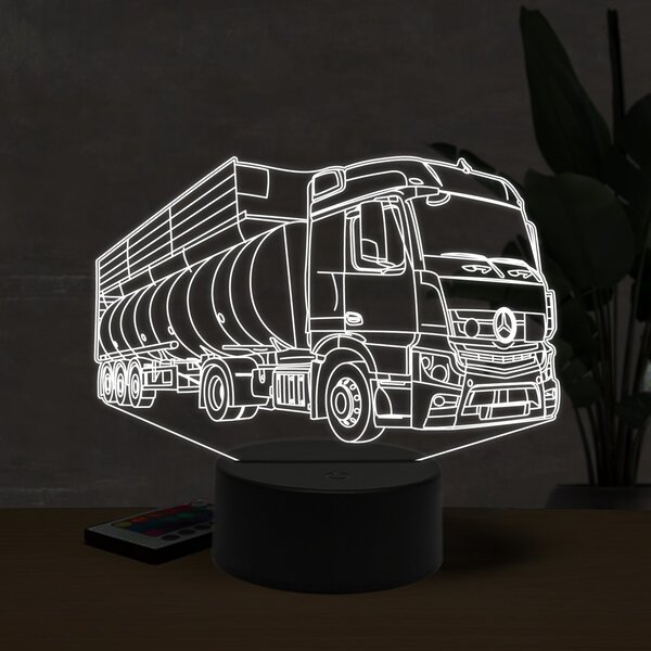 Beling 3D lampa, Mercedes Actros fuel truck, 16 farebná O13