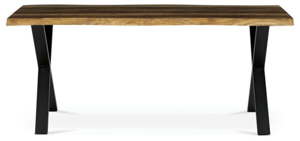 Jedálenský stôl 180x90 cm HT-F4318 OLW stare drevo / čierne nohy