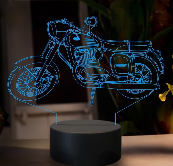 Beling 3D lampa, Jawa 250 Panelka, 7 farebná GF1