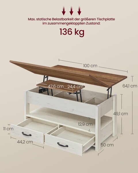 Výškovo nastaviteľný konferenčný stolík LCT254W01