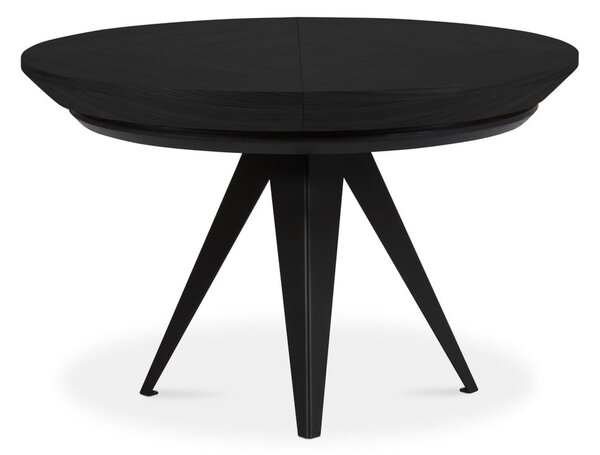 Okrúhly rozkladací jedálenský stôl s prídavnou doskou s čiernou doskou ø 120 cm Magnus – Windsor & Co Sofas