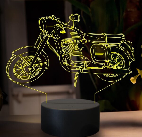Beling 3D lampa, Jawa 250 Panelka, 7 farebná GF1