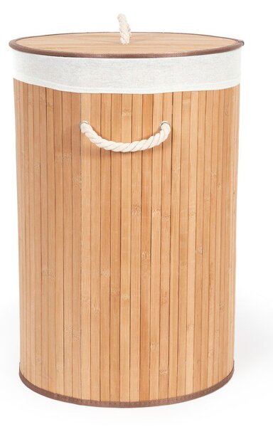 Okrúhly bambusový kôš na bielizeň Compactor Round