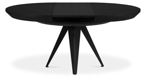 Okrúhly rozkladací jedálenský stôl s prídavnou doskou s čiernou doskou ø 120 cm Magnus – Windsor & Co Sofas