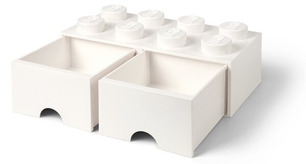 Slonovinovobiely úložný box s dvomi zásuvkami LEGO®