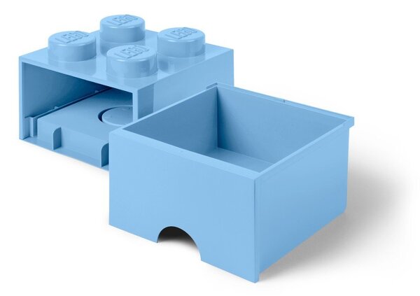Svetlomodrý úložný box štvorec LEGO®