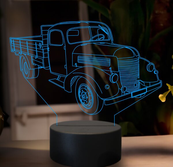 Beling 3D lampa,Praga RND, 7 farebná GF7