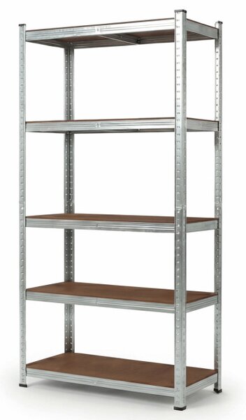 Regál 90x180x40 cm strieborný AUR-G2090 SIL