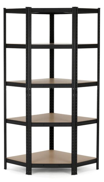 Regál 75x180x75 cm čierny AUR-G2075 BK