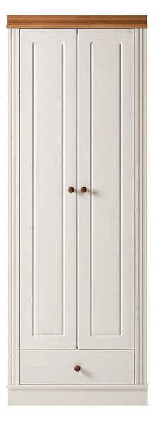 Biela šatníková skriňa z borovicového dreva 65x180 cm Anita – Støraa