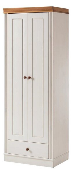 Biela šatníková skriňa z borovicového dreva 65x180 cm Anita – Støraa