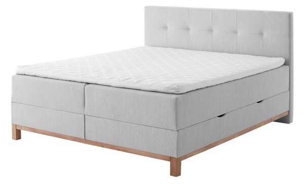 Svetlosivá boxspring posteľ s úložným priestorom 160x200 cm Catania - Meise Möbel