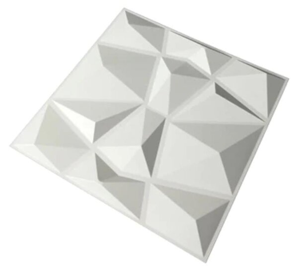 Obkladové panely 3D PVC D094-2, cena za kus, rozmer 300 x 300 mm, Diamant biely mini, IMPOL TRADE