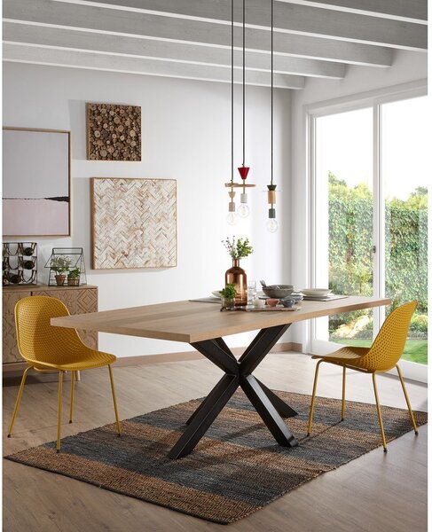 Jedálenský stôl v dekore dubového dreva Kave Home, 200 x 100 cm