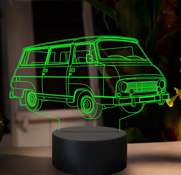 Beling 3D lampa, škoda 1203, 7 farebná GF12