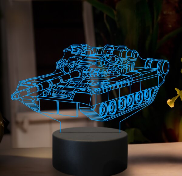 Beling 3D lampa,Tank T80, 7 farebná GF15