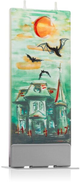 Flatyz Holiday Haunted House and Bats dekoratívna sviečka 6x15 cm