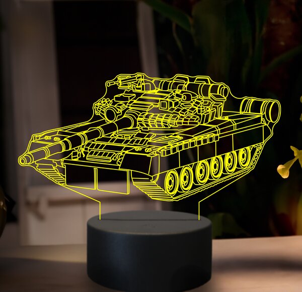 Beling 3D lampa,Tank T80, 7 farebná GF15