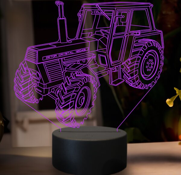 Beling 3D lampa,Zetor crystal 12045, 7 farebná GF23