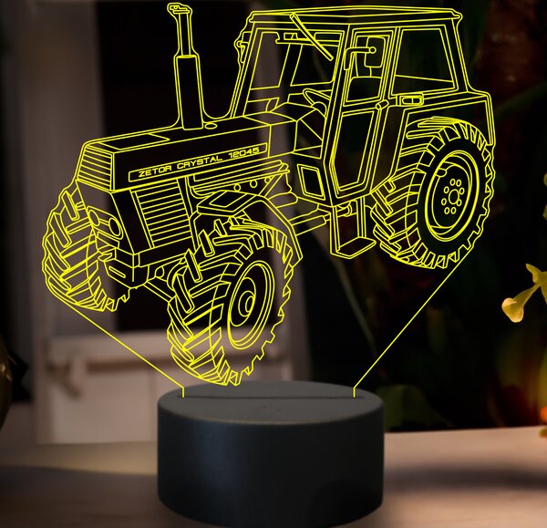 Beling 3D lampa,Zetor crystal 12045, 7 farebná GF23