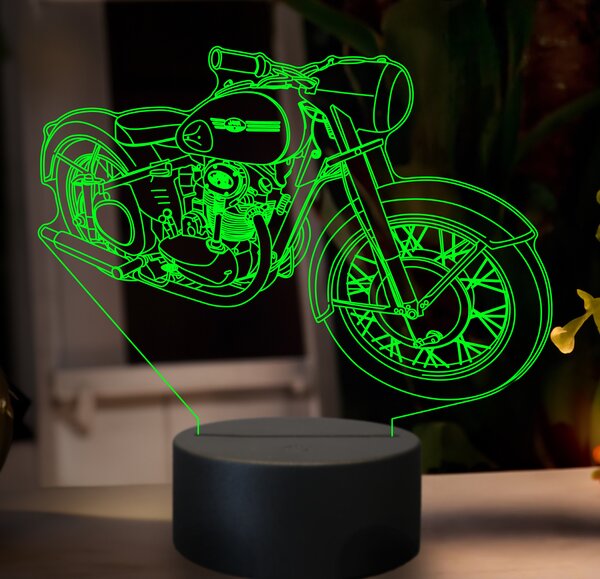 Beling 3D lampa, JAWA 350 CL Pérák, 7 farebná GF25