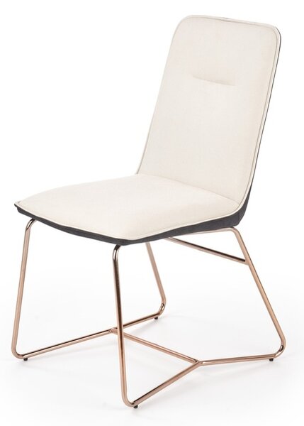 Jedálenská stolička SCK-390 krémová/sivá/zlatá