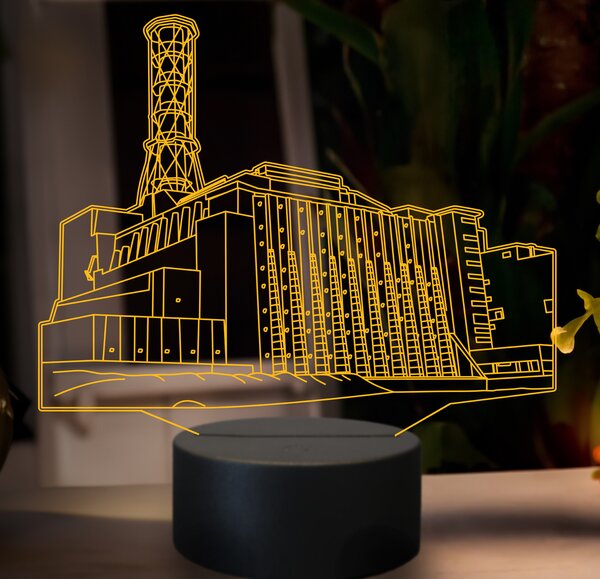 Beling 3D lampa, černobyľ, 7 farebná ZV1