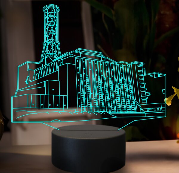 Beling 3D lampa, černobyľ, 7 farebná ZV1