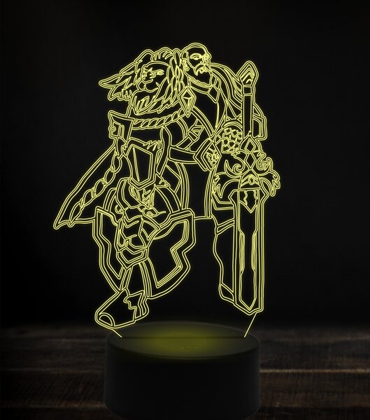 Beling 3D lampa,anduin lothar, 7 Farebná v1