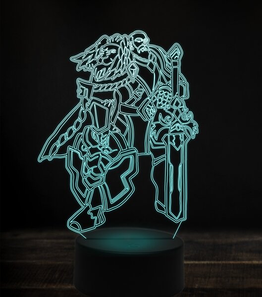 Beling 3D lampa,anduin lothar, 7 Farebná v1