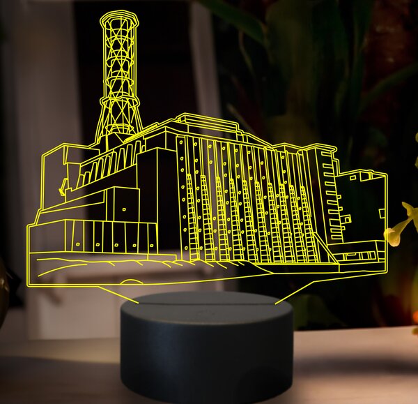 Beling 3D lampa, černobyľ, 7 farebná ZV1