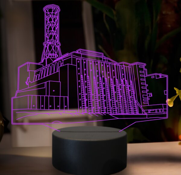 Beling 3D lampa, černobyľ, 7 farebná ZV1
