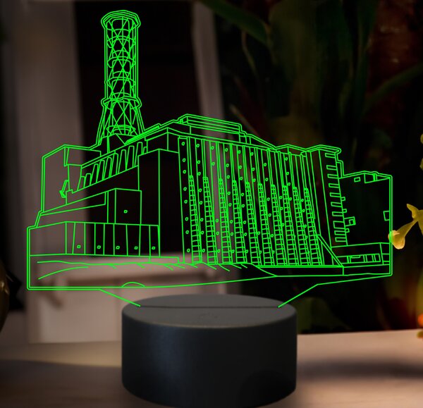 Beling 3D lampa, černobyľ, 7 farebná ZV1