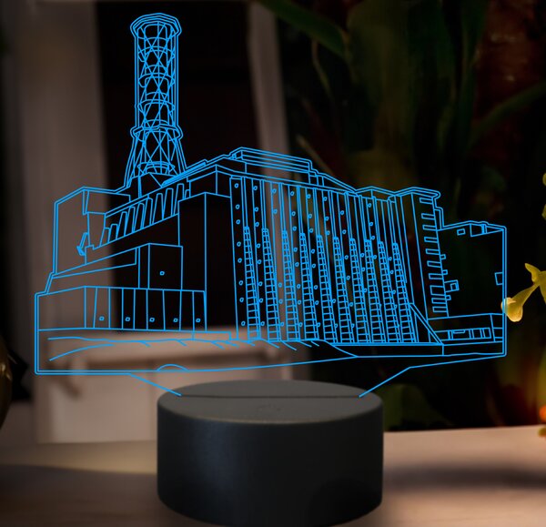 Beling 3D lampa, černobyľ, 7 farebná ZV1