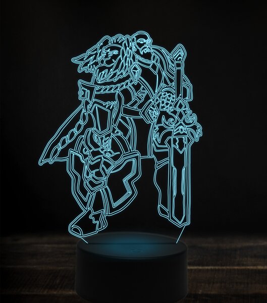 Beling 3D lampa,anduin lothar, 7 Farebná v1