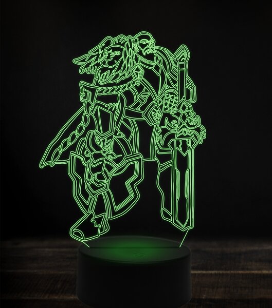 Beling 3D lampa,anduin lothar, 7 Farebná v1