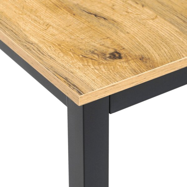 Jedálenský stôl 110x70 cm GDT-202 OAK divoký dub / čierny