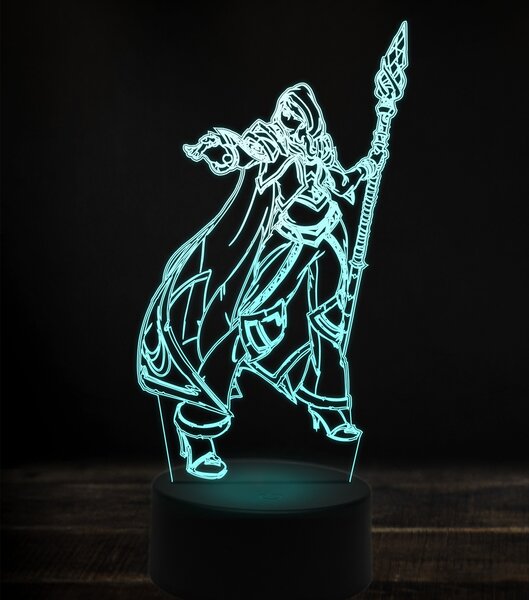 Beling 3D lampa, jaina proudmoore 3, 7 Farebná V1L
