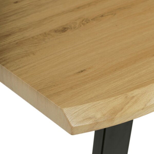 Jedálenský stôl 180x90 cm HT-F4218 OAK divoký dub / čierny