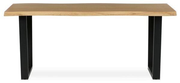 Jedálenský stôl 180x90 cm HT-F4218 OAK divoký dub / čierny
