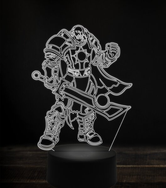 Beling 3D lampa, anduin lothar, 7 Farebná V1LT