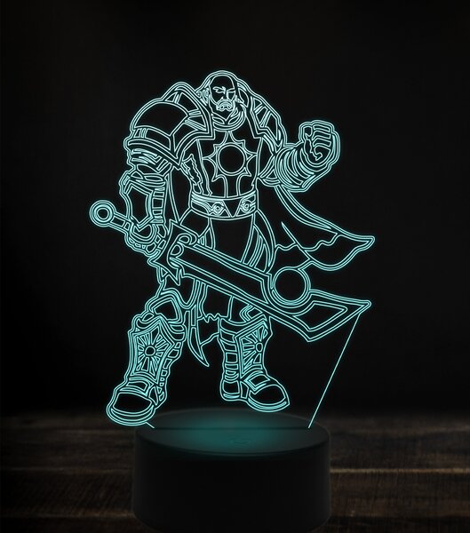 Beling 3D lampa, anduin lothar, 7 Farebná V1LT