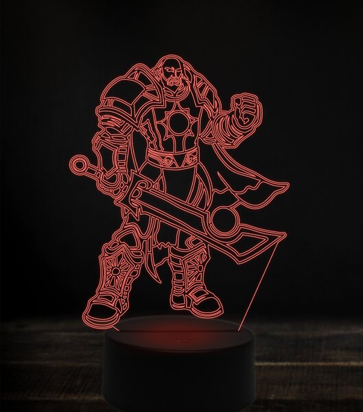 Beling 3D lampa, anduin lothar, 7 Farebná V1LT